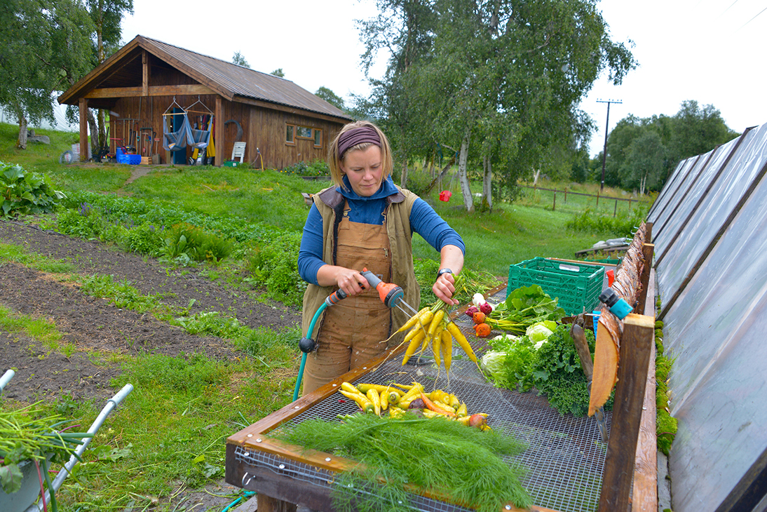 Utendørs vaskestasjon. 