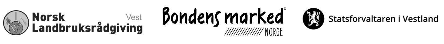 Logoer for Bondens marked, Norsk landbruksrådgiving Vest, Statsforvalteren Vestland